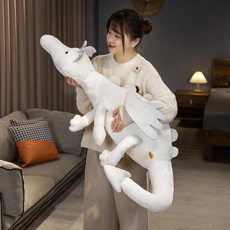 ぬいぐるみ スノードラゴン 竜 翼付き 恐竜のぬいぐるみ きょうりゅう