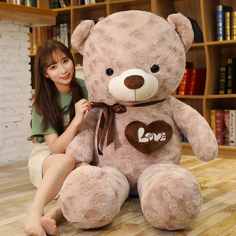 ぬいぐるみくま テディベア 特大 クマ抱き枕 かわいい 可愛い 動物 手触りふわふわ 癒し インテリア 全長170cmの画像