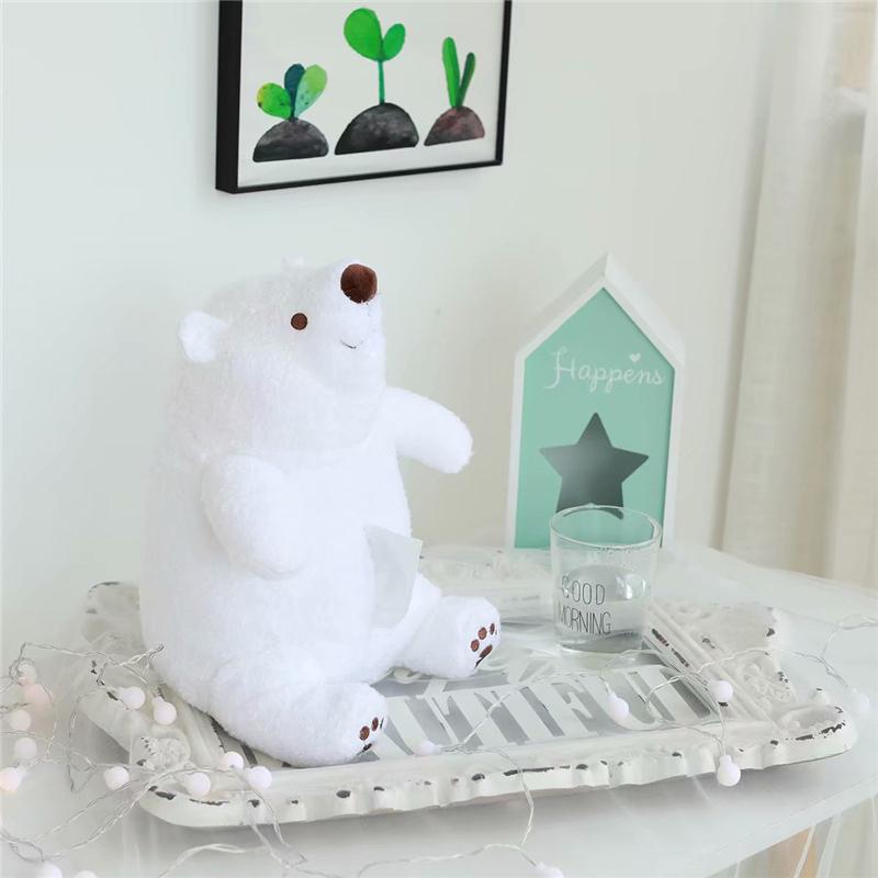 ティッシュボックス ティッシュケース アニマル キャラ クマ 白熊