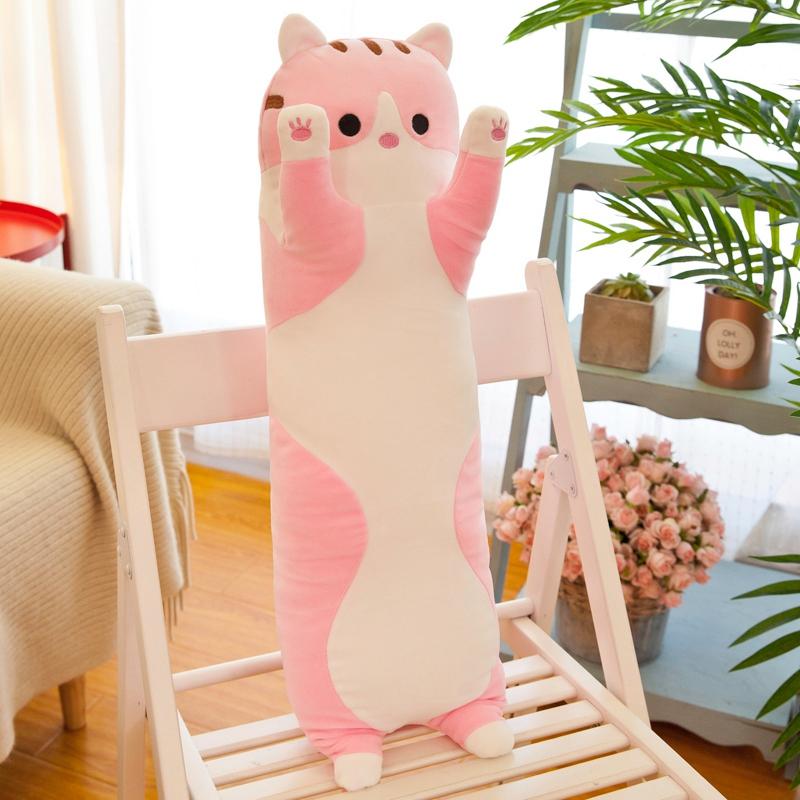 長猫 ぬいぐるみ ねこ抱き枕 ネコぬいぐるみ 可愛い ふわふわ 柔らかい