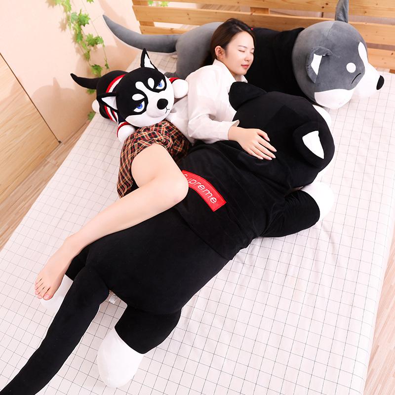 ぬいぐるみ いぬ ハスキー犬 特大 抱きまくら ふわふわ 子供 彼女彼氏