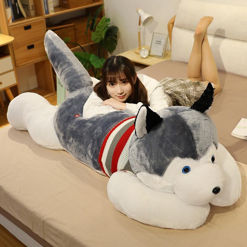 ぬいぐるみ ハスキー 抱き枕 ハスキー犬 特大 おもちゃ いぬ 動物犬 子供部屋 お誕生日 クリスマス 200cm