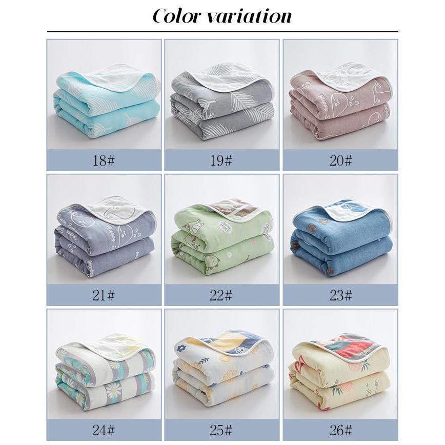 六重タオルケット ガーゼケット 肌掛け ひざ掛け 綿100 バスタオル