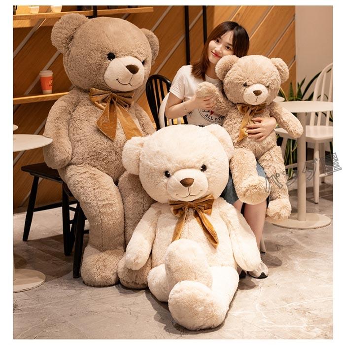 くま 熊 ぬいぐるみ 特大 大きい クマのぬいぐるみ テディベア teddy bear 蝶結び付き 癒し系 ふわふわ 抱き枕 誕生日 お祝い 贈り物