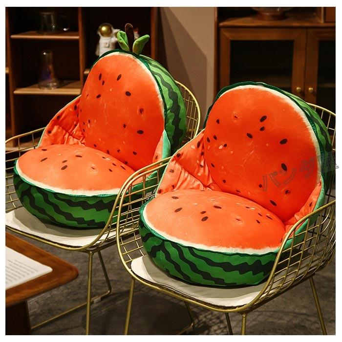 座布団 クッション スイカ 本物そっくり 柔らかい スイカ抱き枕 レッド