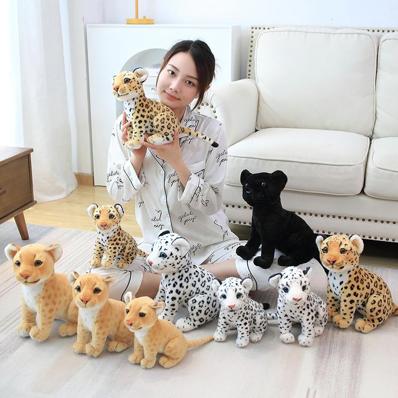 可愛い リアル ライオン ヒョウ 豹 ぬいぐるみ 動物 おもちゃ 可愛い リアル ライオン ヒョウ 豹 ぬいぐるみ 動物 おもちゃ