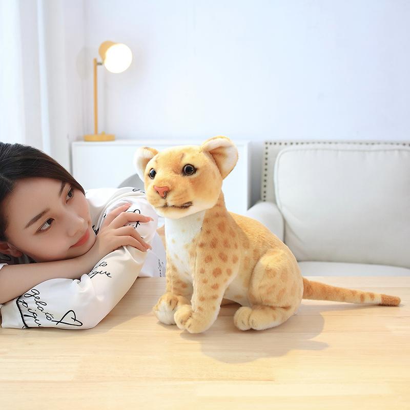 可愛い リアル ライオン ヒョウ 豹 ぬいぐるみ 動物 おもちゃ 可愛い リアル ライオン ヒョウ 豹 ぬいぐるみ 動物 おもちゃ