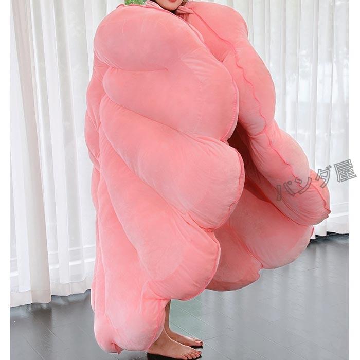 貝殻型クッション リアル シェル 貝殻の形 ぬいぐるみ 寝袋 着用