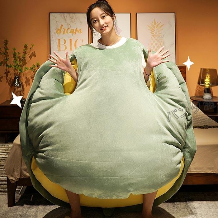 ぬいぐるみ 亀 カメ 亀甲着ぐるみ 動物 抱き枕 クッション 大人用 かめ コスプレ着ぐるみ 寝袋 ソファー 特大150cm キャラクター ウミガメ 雑貨 部屋着 贈り物_10