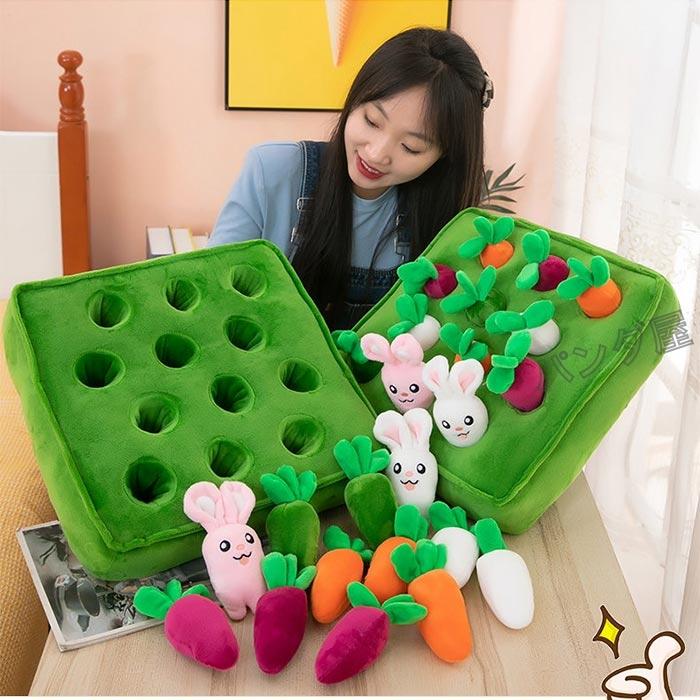 【オーダー用】にんじん畑　おもちゃ　ぬいぐるみ　バードトイ にんじん収穫隊 新型にんじん畑 犬 猫 おもちゃ ペット用品 ノーズ