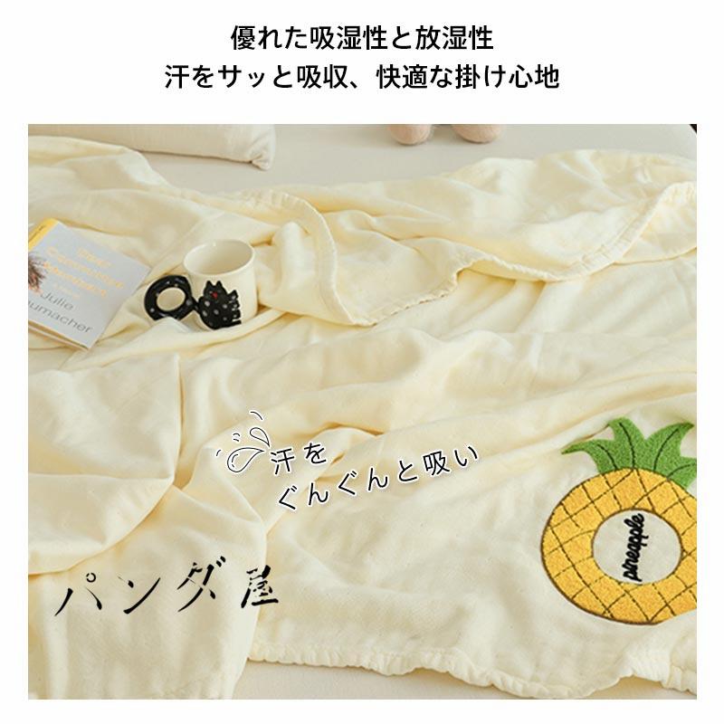 6重 ガーゼケット 寝具 夏布団 シングル ダブル 綿100％ 洗える 刺繍