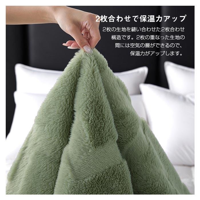 あったか毛布 ブランケット 二枚合わせ毛布 掛け毛布 ダブル 洗える 冬 