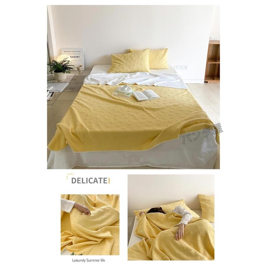 ブランケット 掛け毛布 もうふ 綿毛布 シングル 150×200cm 肌掛け 竹