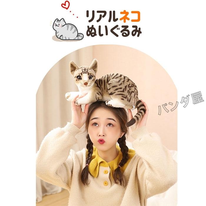 ねこぬいぐるみ 猫 リアル 置物 インテリア可愛い 萌え萌え ネコちゃん