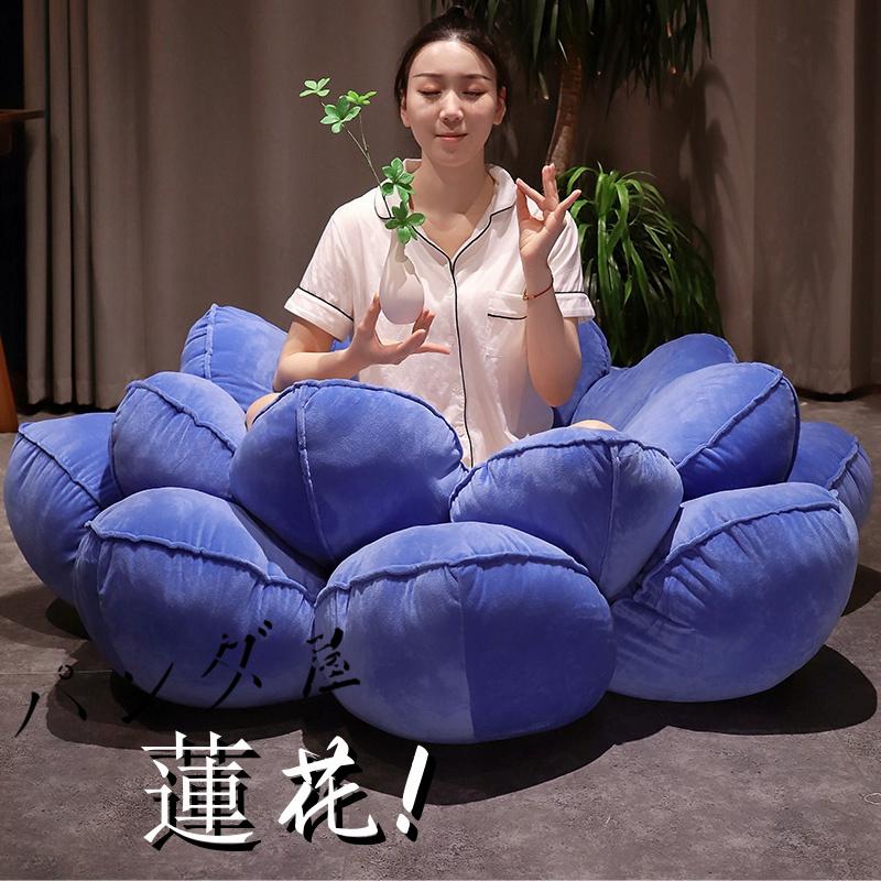 蓮の花 座布団 クッション ソファー フロアクッション 厚め ふわふわ