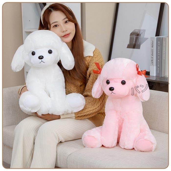 ぬいぐるみ 犬 プードル 可愛い犬 いぬ トイプードル おもちゃ ふわふわ 子供 キッズ こども 女の子 誕生日 ギフトホワイトピンク 45cm Pd Dog554 45cm パンダ屋 通販 Yahoo ショッピング