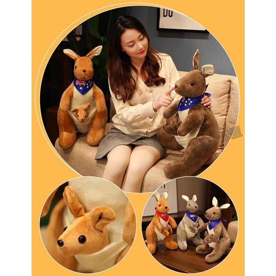 ぬいぐるみカンガルー親子 可愛い子供の玩具 おもしろ 縫い包み