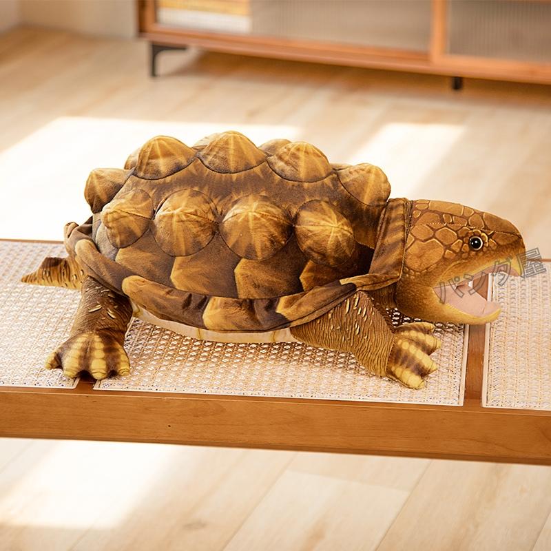 リアル ワニガメ 鰐亀 ぬいぐるみ カメグッズ 亀 抱き枕 ギフト