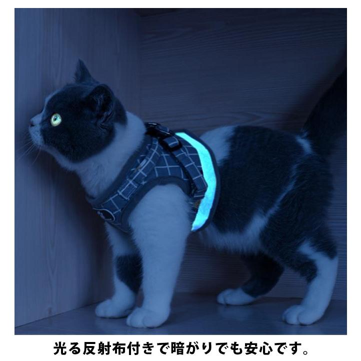 ハーネス 猫 ネコ 用 リード ベストハーネス 大型 猫用 可愛い