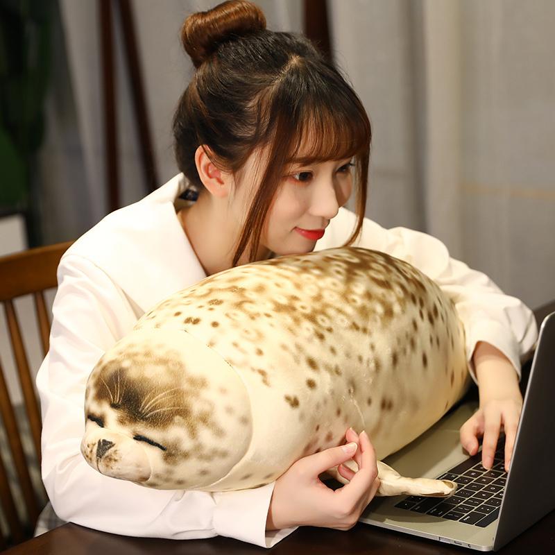 ぬいぐるみ アザラシ抱き枕昼寝枕萌え萌えおもちゃ かわいい分厚い