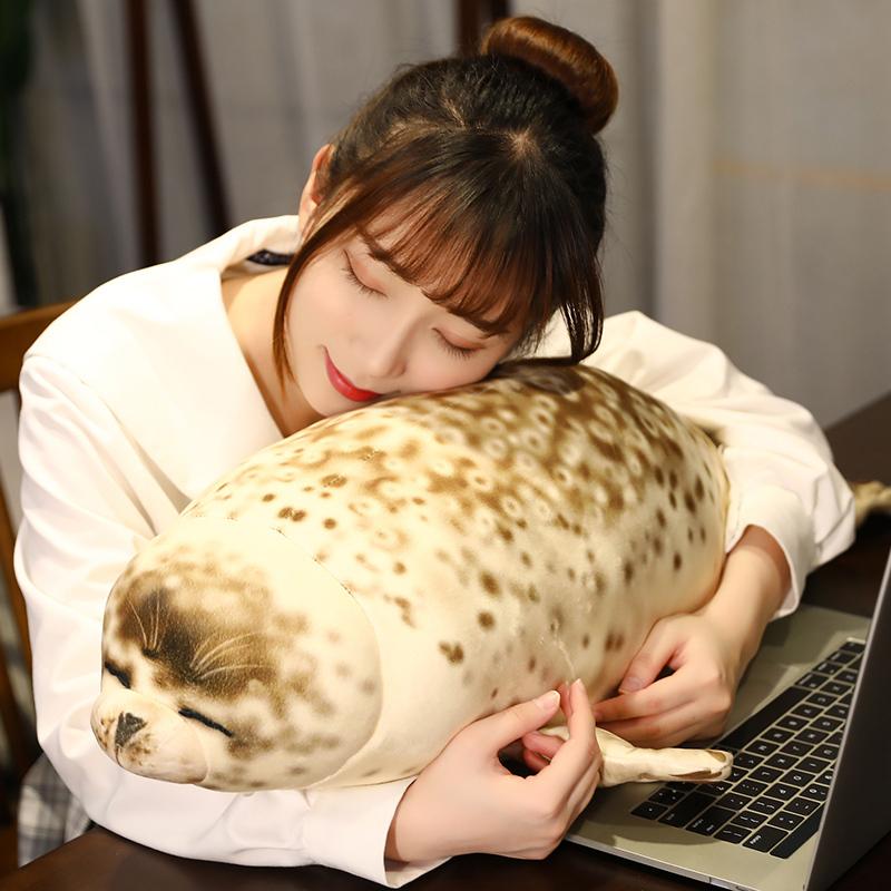 ぬいぐるみ アザラシ抱き枕昼寝枕萌え萌えおもちゃ かわいい分厚い
