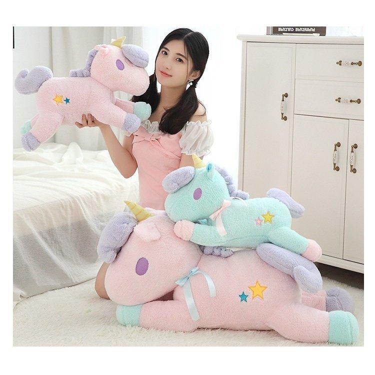 ユニコーン ぬいぐるみ 誕生日プレゼントギフト 選べる2色 ピンク