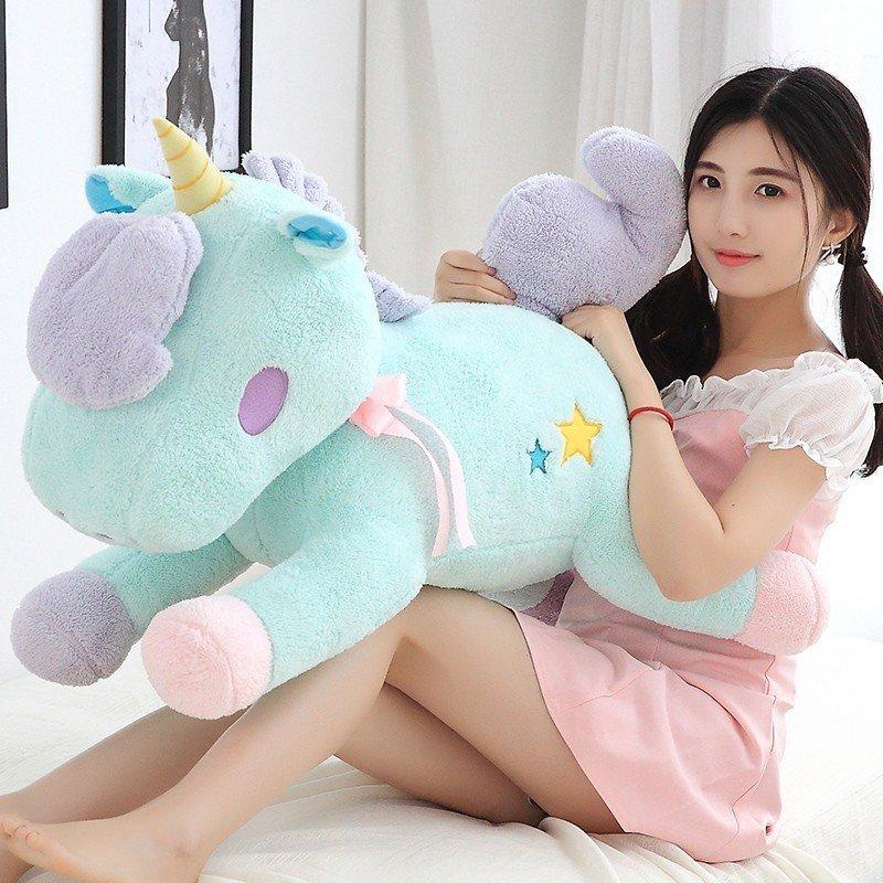ユニコーン ぬいぐるみ 誕生日プレゼントギフト 選べる2色 ピンク