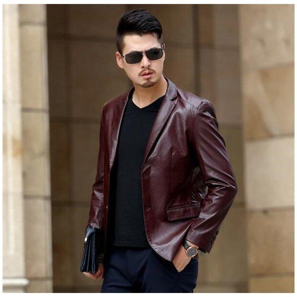 国内正規総代理店アイテム 秋 レザージャケット メンズ ジャケット カジ アウター 革ジャン 秋 レザージャケット メンズ ジャケット 革ジャン 細身 スリム 冬 ビジネスコート カジュアル アウター ジャケット