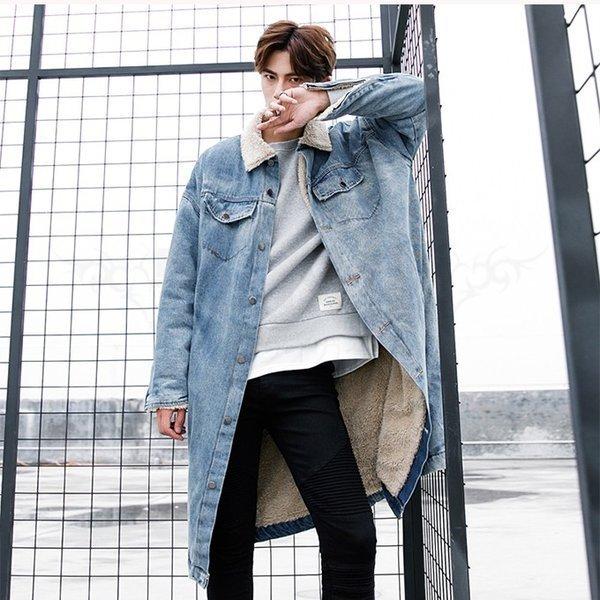 本命ギフト メンズ デニムコート 無地 厚手 ロング丈 デニム Gジャン 裏起毛 メンズ デニムコート 裏起毛 新作 防寒保温 アウター 男性用 カジュアル ジャケット 裏ボア付き 無地 厚手 ロング丈 デニム Gジャン ジャケット Affaires Sociales Gouv Cg