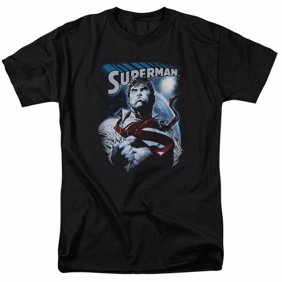 最安値挑戦！ Comics DC Earth Protect Superman ディーシーコミックス Tシャツ Licensed S-5XL Shirt Adult その他トップス