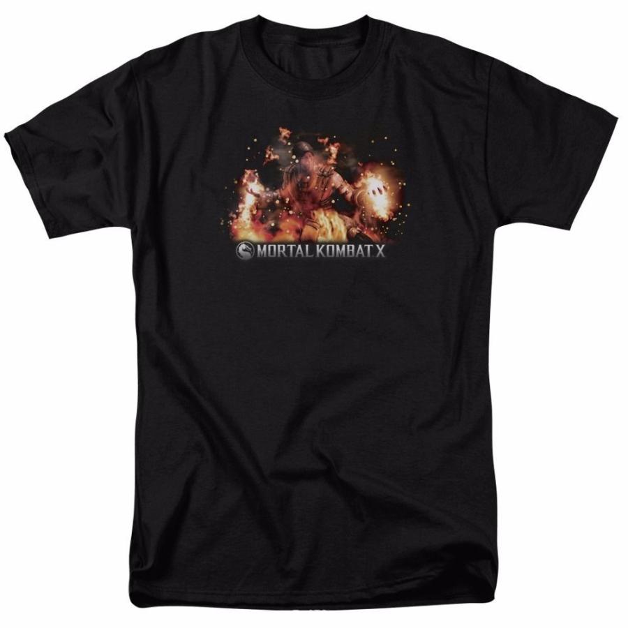 売れ筋がひ！ Tシャツ モータルコンバット Mortal Kombat X Scorpion Flames Licensed Adult Shirt S-5XL その他トップス