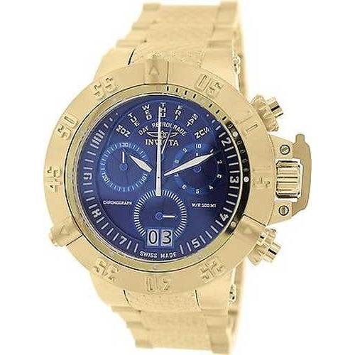 【メール便不可】 腕時計 インヴィクタ 腕時計 クロノグラフ スイス ステンレス-スチール ゴールド 17617 Subアクア メンズ Invicta 腕時計