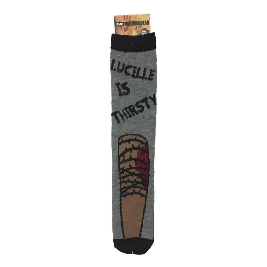 可愛いクリスマスツリーやギフトが Dead Walking The ウォーキングデッド 靴下 Negan Socks Crew Adult Thristy Is Lucille 靴下