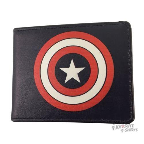 財布 マーベルコミック Captain America Shield Symbol Marvel Comics Adult Bi-Fold Wallet