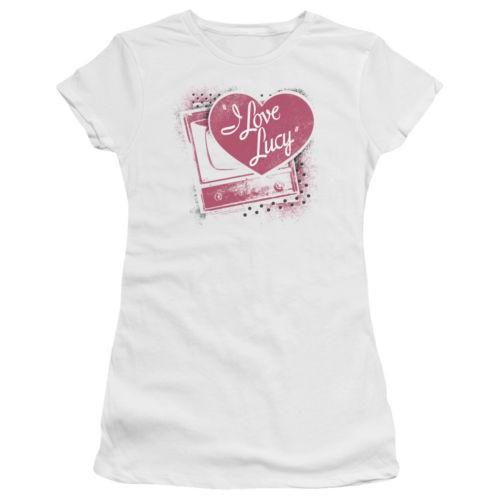 超歓迎された トップス アイラブルーシー I Love Lucy Spray Paint Heart Licensed Junior T Shirt 半袖