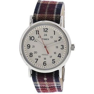【破格値下げ】 腕時計 タイメックス Watch Fashion Quartz Cloth Silver TW2R42200 Weekender Women's Timex 腕時計