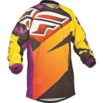 格安 カー用品 オフロードグッズ フライ レーシングf 16 Jersey アダルト ユース サイズ Mx Atv Bmx Mtb 15 ライディング ギア パープル Yellow Black 50 Off Www Mpdespachojuridico Com