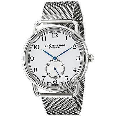 熱販売 ステンレス クォーツ スイス メンズClassique 01 207M Stuhrling 腕時計 ストゥーリングオリジナル スチール 腕時計 mesh 腕時計