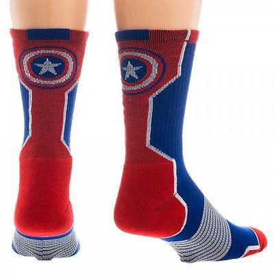 国内在庫 Captain キャプテンアメリカ 靴下 アメリカ人気キャラクター 円高還元セール開催中 バイヤー厳選 プレゼント クリスマス America 12 6 Socks Crew Active Adult Licensed Comics Marvel Logo 靴下 Nontheistfriends Org