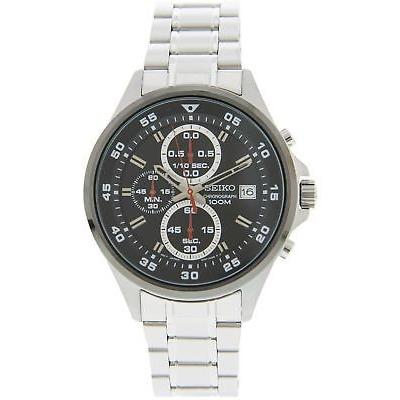 【即発送可能】 腕時計 セイコー Seiko SKS633 Silver Stainless-Steel Japanese Chronograph Fashion Watch 腕時計