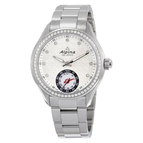 全ての Smart腕時計 Horological Alpina アルピナ 腕時計 シルバー 腕時計 レディース ベゼル ダイヤモンド ダイヤル guilloche 腕時計