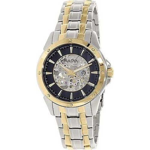 【メール便不可】 腕時計 ブローバ Bulova メンズ 98A146 ゴールド ステンレス-スチール オートマチック 腕時計 腕時計