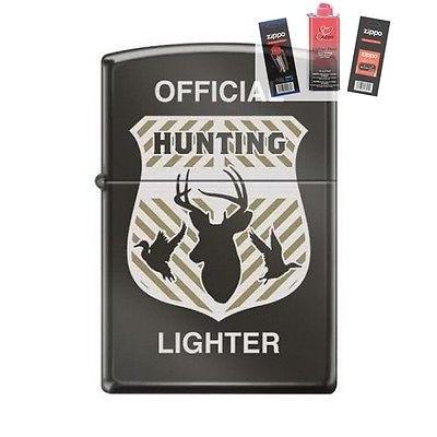 ランキング上位のプレゼント cm6296 Zippo ジッポー ライター official SET GIFT WICK  FLINT FUEL + Lighter badge hunting オイルライター