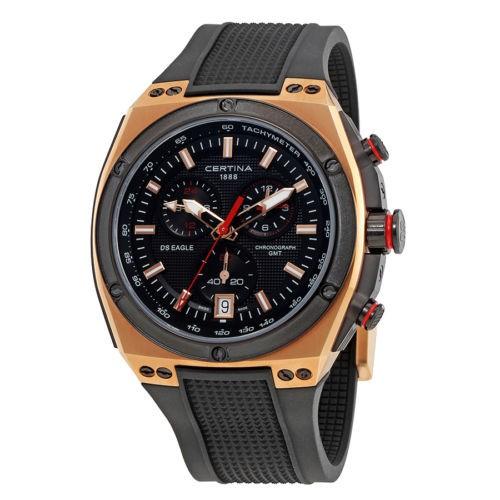 注目のブランド Eagle DS Certina サーチナ 腕時計 GMT C0237393705100 腕時計 クォーツ メンズ ラバー ブラック 腕時計