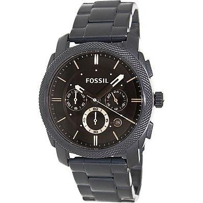 男女兼用 Stainless-Steel Black FS4682 Machine Men's Fossil フォッシル 腕時計 Quartz Watch Fashion 腕時計