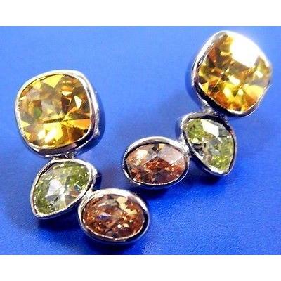 オススメ海外ブランド Cubic Zirconia スターリング Earthy Dangle ピアス イヤリング ピアス E シルバー イヤリング スターリング パンダ