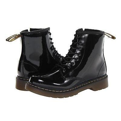 輝く高品質な ユニセックスシューズ ドクターマーチン Junior シューズ Dr Martens Delaney レザー ブーツ ブラック Patent ランプer New 時間指定不可 Zoetalentsolutions Com