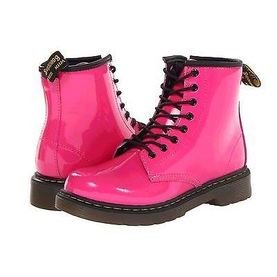 最安 ユニセックスシューズ ドクターマーチン Junior シューズ Dr Martens Delaney レザー ブーツ Hot ピンク Patent New Web限定 Zoetalentsolutions Com