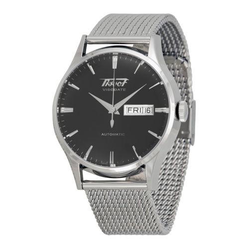直営店に限定 ブラック Visoデイト ティソ ダイヤル T0194301105100 腕時計 mesh スチール ステンレス 腕時計