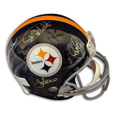 最新最全の フットボール NFLアメリカン ウェア ユニフォーム リデル Autographed Steel Curtain Pittsburgh Steelers Proline Helmet 記念グッズ